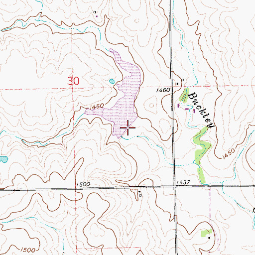 Topographic Map of Floodwater Retarding Dam 3-A, NE