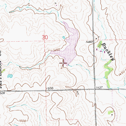 Topographic Map of Buckley Creek Reservoir 3-A, NE