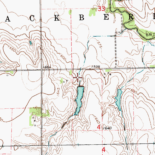Topographic Map of Thelen Dam, NE