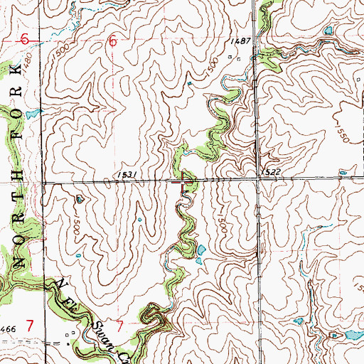 Topographic Map of Swan Creek Dam 63, NE