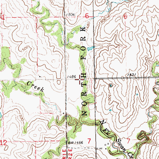 Topographic Map of Swan Creek Dam 2, NE