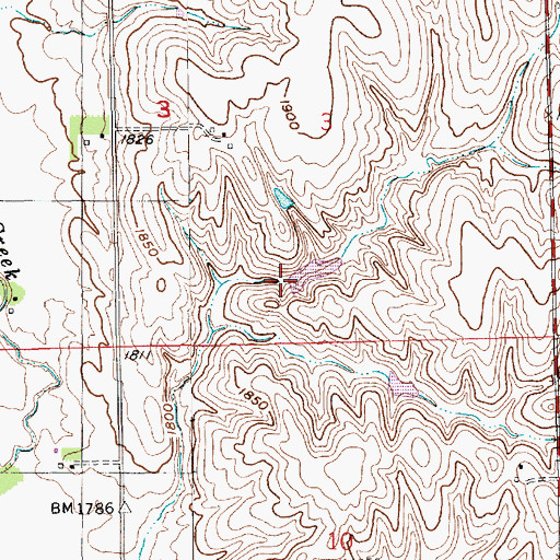 Topographic Map of Goodwater Dam, NE