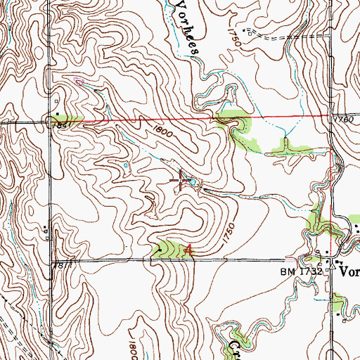 Topographic Map of Choat Reservoir, NE