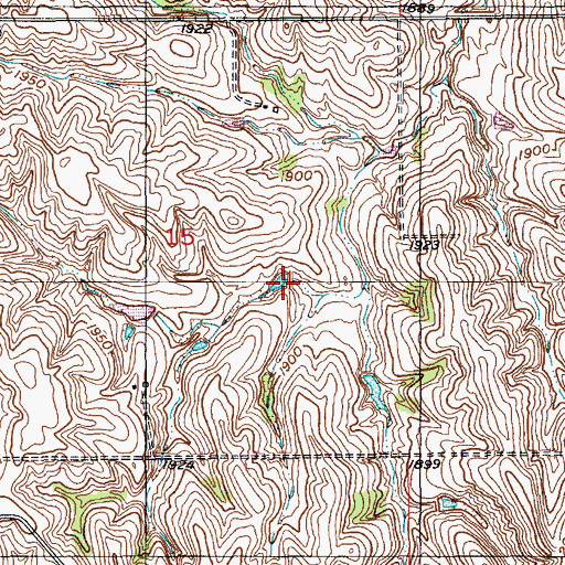 Topographic Map of Koinzan Dam, NE