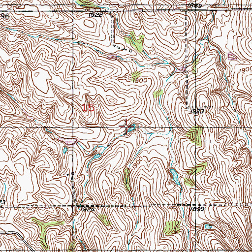 Topographic Map of Koinzan Reservoir, NE