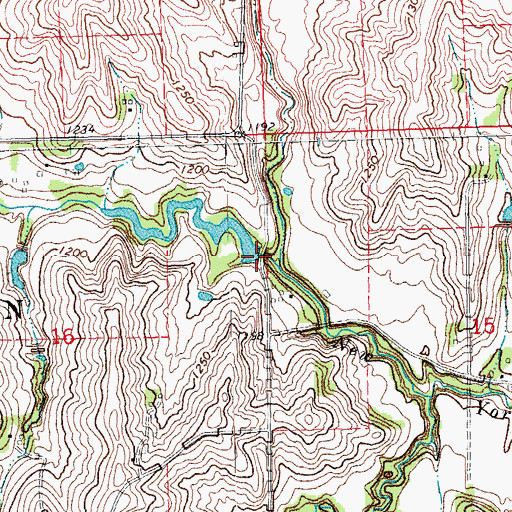 Topographic Map of Mathiesen Dam, NE