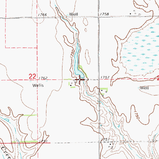 Topographic Map of Harms-Skalka Dam, NE