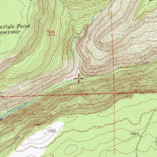Topographic Map of Trail Canyon, CO
