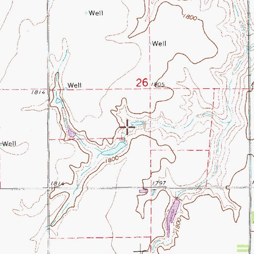 Topographic Map of Kreutz Reservoir, NE