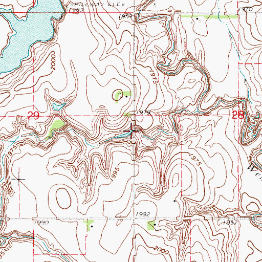 Topographic Map of Detention Dam E, NE