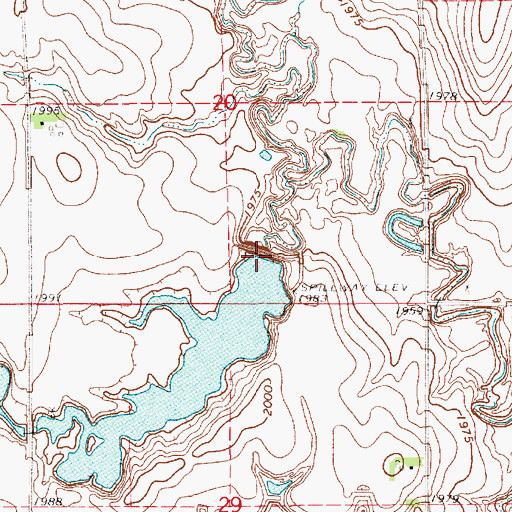 Topographic Map of Detention Dam D, NE