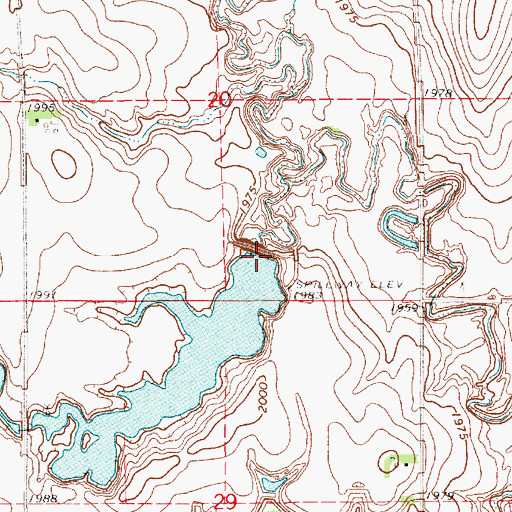 Topographic Map of Thirty-Two Mile Reservoir D, NE
