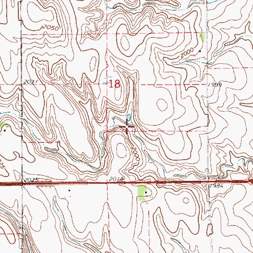 Topographic Map of Detention Dam C, NE