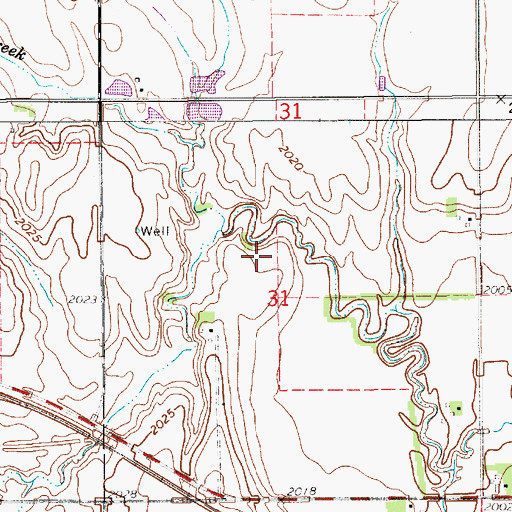 Topographic Map of Flood Retarding Dam K, NE