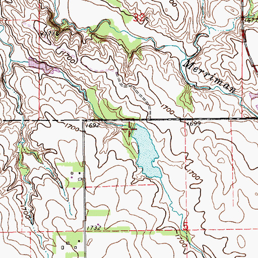 Topographic Map of Rod and Gun Club Dam, NE