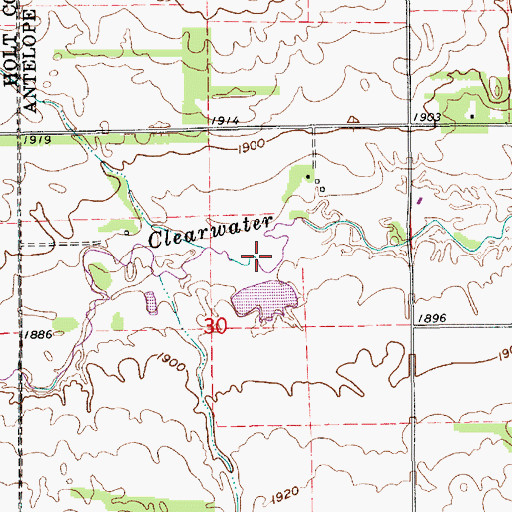 Topographic Map of Twiss Dam, NE