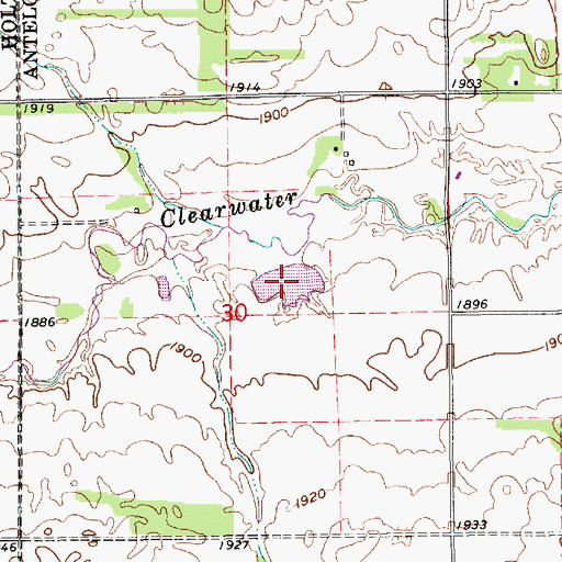 Topographic Map of Twiss Reservoir, NE