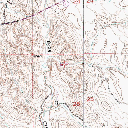 Topographic Map of James Reservoir Number 1, NE