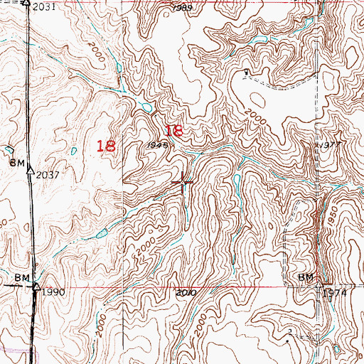 Topographic Map of Grade Stabilization Dam 2-3, NE