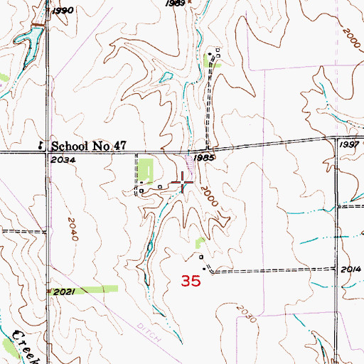 Topographic Map of Christensen Reservoir, NE