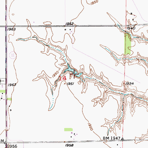 Topographic Map of Jensen Dam, NE