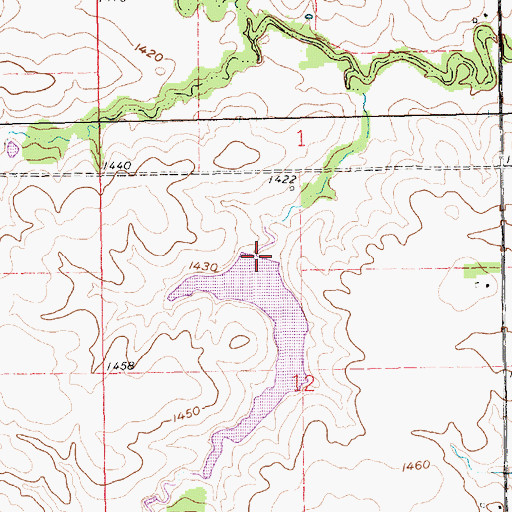 Topographic Map of Floodwater Retarding Dam 16-B, NE