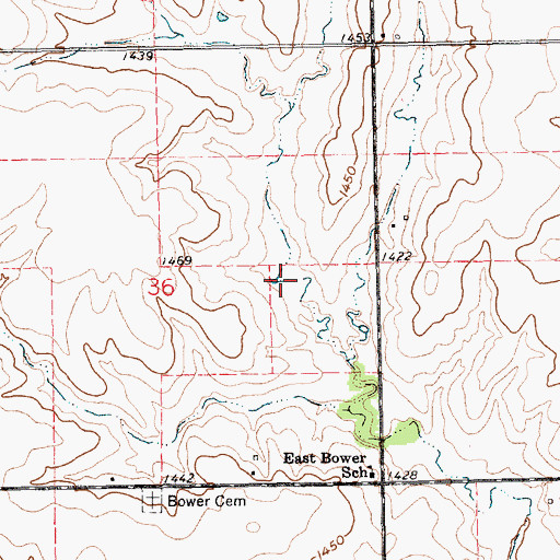 Topographic Map of Floodwater Retarding Dam 15-B, NE