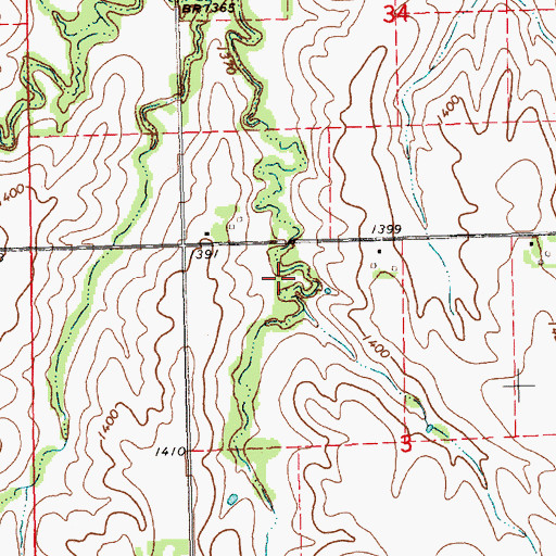 Topographic Map of Floodwater Retarding Dam 8-G, NE