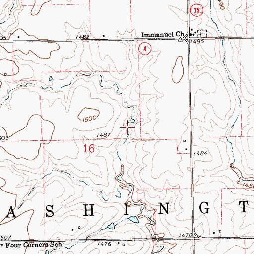 Topographic Map of Jarchow Dam, NE