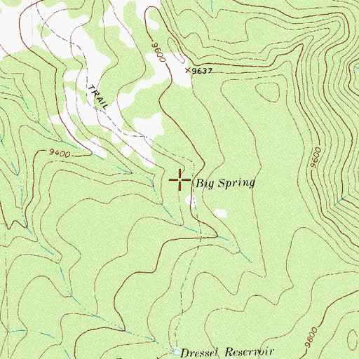 Topographic Map of Big Spring, CO