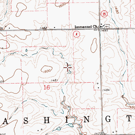 Topographic Map of Jarchow Reservoir, NE