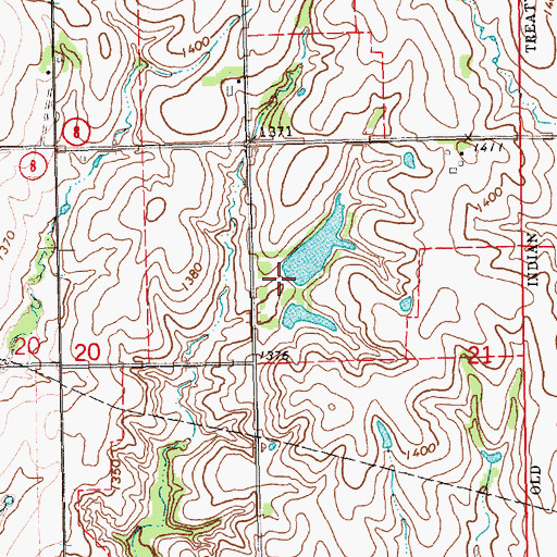 Topographic Map of Clapp Dam, NE