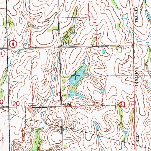 Topographic Map of Clapp Reservoir, NE