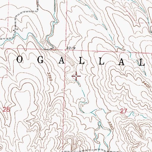 Topographic Map of Western Irrigation District Reservoir, NE