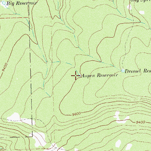 Topographic Map of Aspen Reservoir, CO