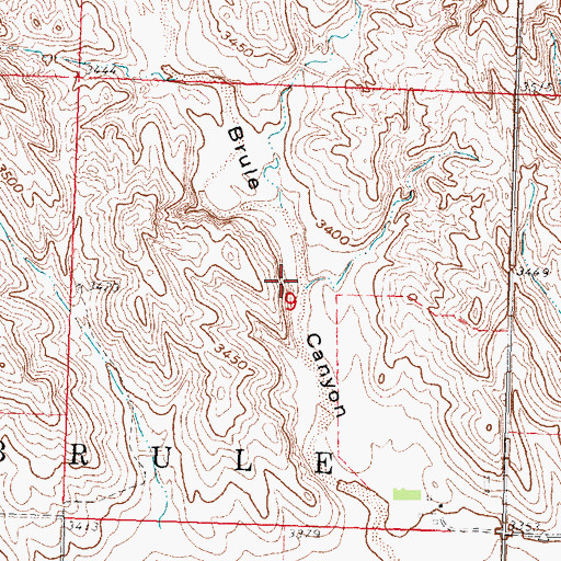 Topographic Map of Detention Dam 1-A-1, NE
