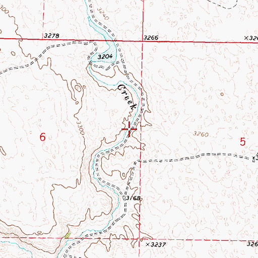 Topographic Map of Pawnee Springs Ranch Dam, NE