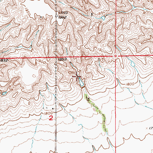 Topographic Map of Davis Brothers Reservoir, NE