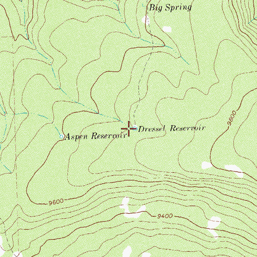 Topographic Map of Dressel Reservoir, CO