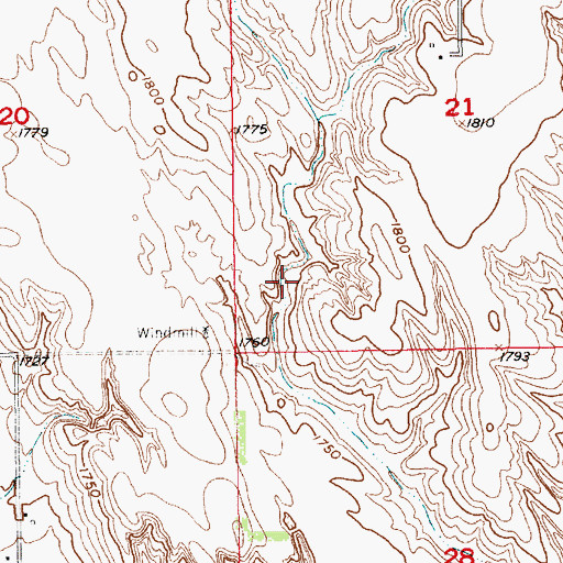 Topographic Map of Gdowski Reservoir, NE