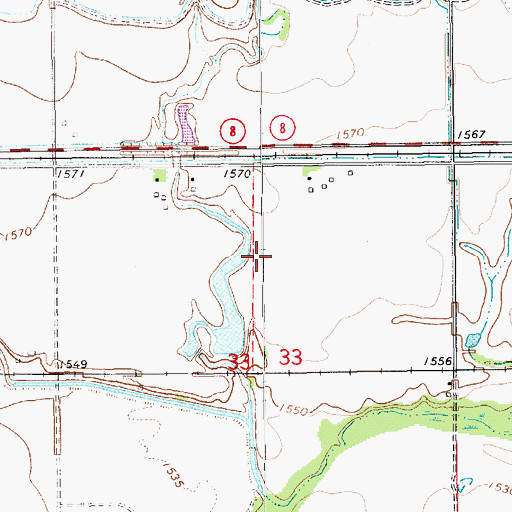 Topographic Map of Saul Dam, NE
