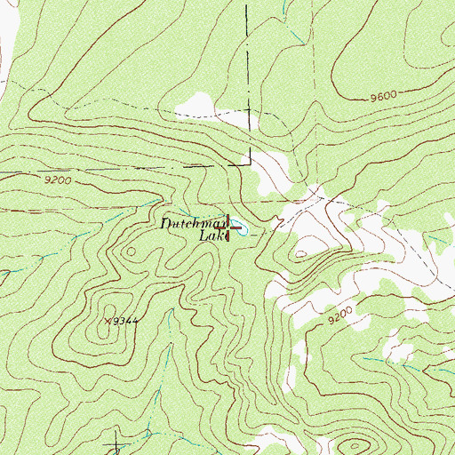 Topographic Map of Dutchman Lake, CO
