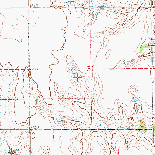 Topographic Map of Ruttman Dam, NE