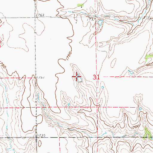 Topographic Map of Ruttman Reservoir, NE