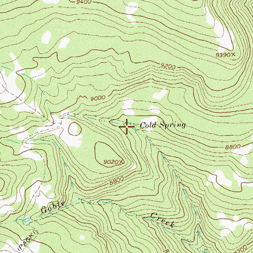 Topographic Map of Cold Spring, CO