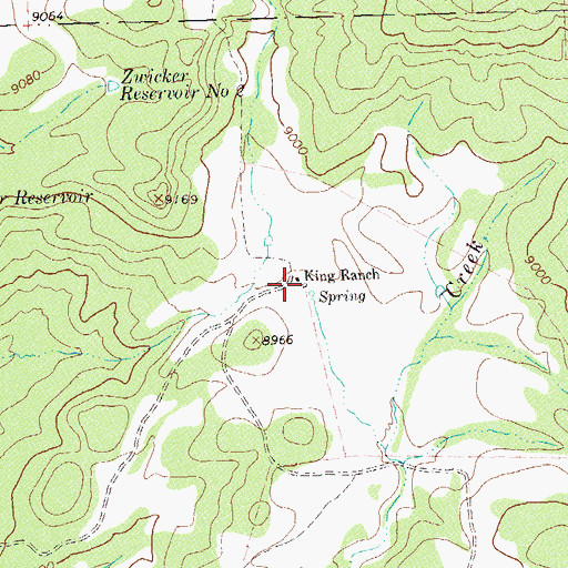 Topographic Map of King Ranch, CO