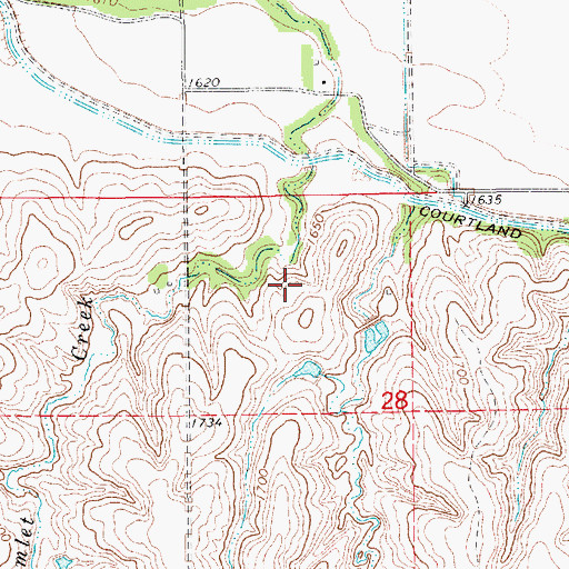 Topographic Map of Johnston and Thompson Dam, NE