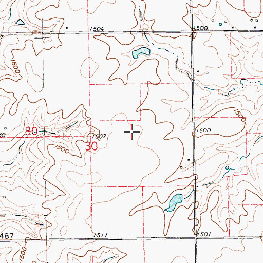 Topographic Map of Herz Reservoir, NE