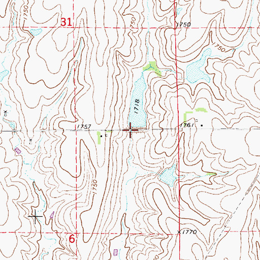 Topographic Map of Higer Dam, NE