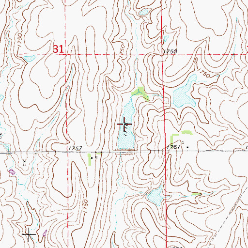 Topographic Map of Higer Reservoir, NE